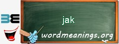 WordMeaning blackboard for jak